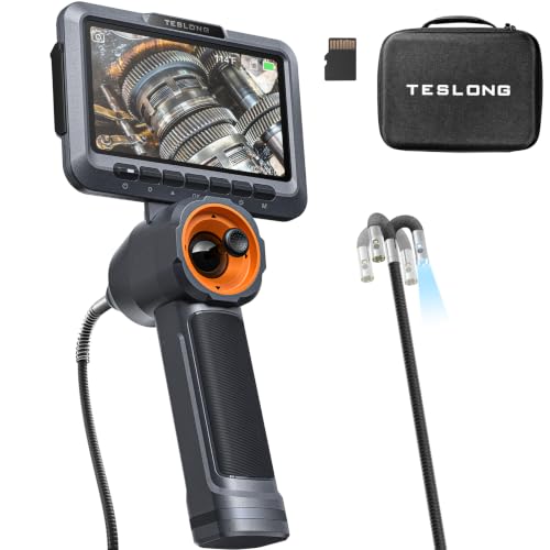 Teslong Dual Lens 4-Way Articulating Borescope for Wall Engine Inspection