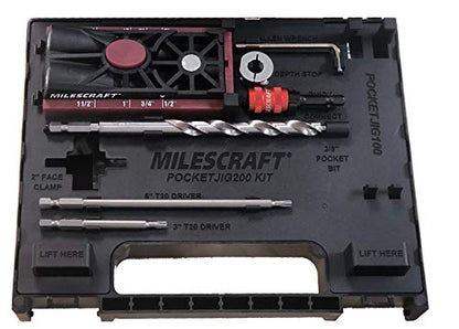 Milescraft Pocket Jig200 Pocket Hole Kit, Red