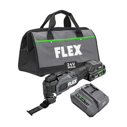 FLEX 24V Brushless Cordless Oscillating 20,000 OPM Multi-Tool Kit with 2.5Ah Lithium Battery and 160W Fast Charger - FX4111-1A - style: Multi-Tool w/2.5Ah Battery