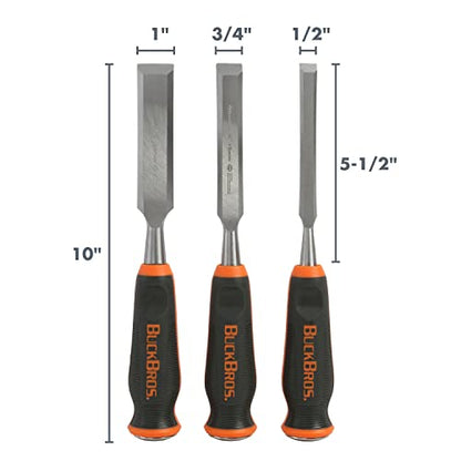 Buck Knives 1/2', 3/4', 1' COMFORT GRIP SET - style: 3-Piece