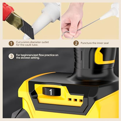 Cordless Caulking Gun Compatible With DeWalt 20V Max Battery(NO Battery)