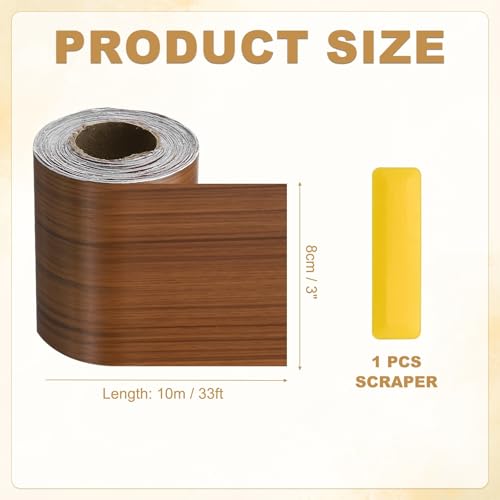 HARFINGTON Wood Grain Repair Tape 3" x33ft Self-Adhesive Repair Patch - color: Light Brown, size: 3" x 33ft