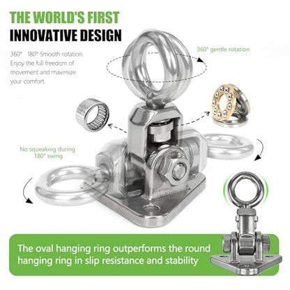 Heavy Duty Stainless Steel Swing Hangers Kit - size: Circular 1PCS