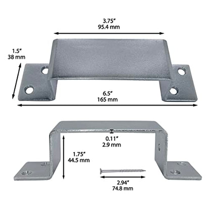 2 Pack Heavy Duty 2x4 Door Barricade Brackets |1 Pair Closed Bar Holder with Screws| 2.5” Wide Closed Barricade Bracket for 2 by 4 Board (2)