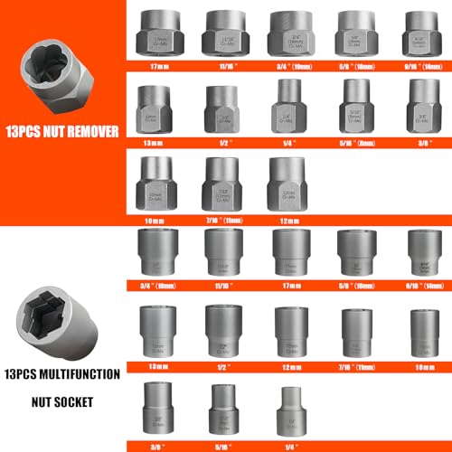 62 Pcs Screw Extractor Set,Left Hand Drill Bit,Bolt Screw Extractor Kit - size: 62PCS