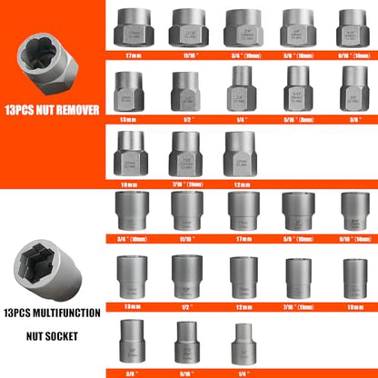 62 Pcs Screw Extractor Set,Left Hand Drill Bit,Bolt Screw Extractor Kit - size: 62PCS
