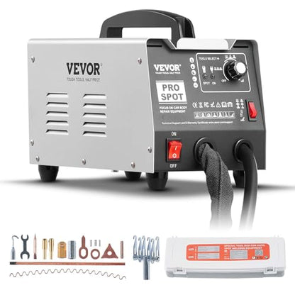 VEVOR Stud Welder Dent Repair Kit, 110V Auto Body Spot Welding Dent Puller Machine with 7 Welding Modes & Adjustable Power, 1.8KW Spot Welder Dent Removal Tool for Car, Truck Dent Repair - style: Manual Welding