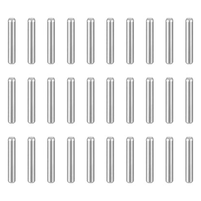 HARFINGTON 50pcs Dowel Pins M1.5(1.5mm) x 10mm 304 Stainless Steel Cylindrical Shelf Support Peg Pin Rod Fasten Elements for Metal Devices Wood Furniture DIY Installation, Silver - size: M1.5 x 10mm