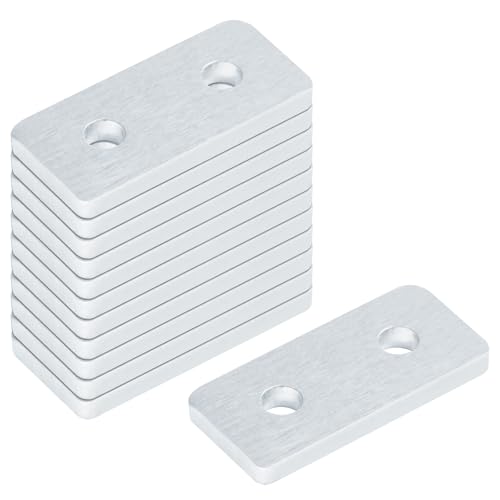 12 Pcs 2 Hole 2020 Flat Joining Plates, for 2020 T-Slot Aluminum