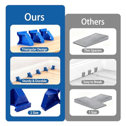 40 Pack Flooring Spacers, 2 in 1 Laminate Floor Installation Kit