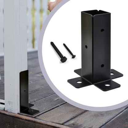 8 Pcs Deck Post Base Bracket,1.5x1.5, 2x2, 2x4, 4x4 Adjustable Base Bracket - color: (8 PACK)