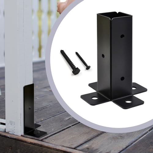 8 Pcs Deck Post Base Bracket,1.5x1.5, 2x2, 2x4, 4x4 Adjustable Base Bracket - color: (8 PACK)