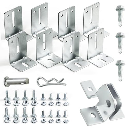 Garage Door Reinforcement Bracket - Garage Door Track Jamb Bracket J6, 8 Pack