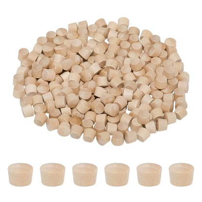 200 Pcs 3/16 Inch（8mm） Wood Plugs Wooden Hole Plugs Screw Hole Plugs Wooden Button Plugs Hole for Locking Hole Tube Furniture（3/16 Inch） - size: 3/16 Inch（8mm）