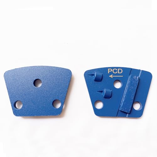 PCD Grinding Disc 3Pcs Trapezoid with Diamond for Concrete Epoxy Removal - style: None thread hole-PCD Left