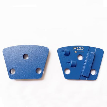 PCD Grinding Disc 3Pcs Trapezoid with Diamond for Concrete Epoxy Removal - style: None thread hole-PCD Left