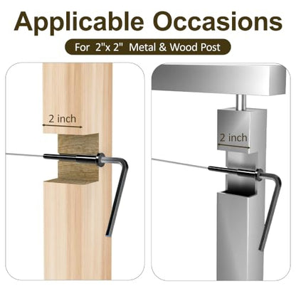 50-Pack 1/8" T316 Black Stainless Steel Invisible Cable Railing Kit