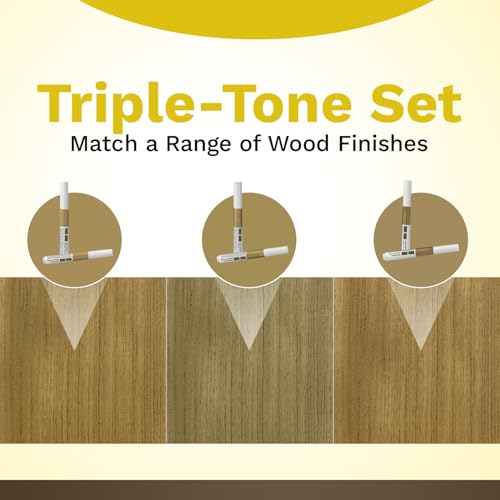 Trade Secret Light Wood Touch Up Markers, 3-Shade Stain Pen Set, Tan Tones - color: Light Tones