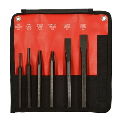 Mayhew Pro 61005 Punch and Chisel Kit, 6-Piece - color: Black Oxide Finish, size: 6-Piece