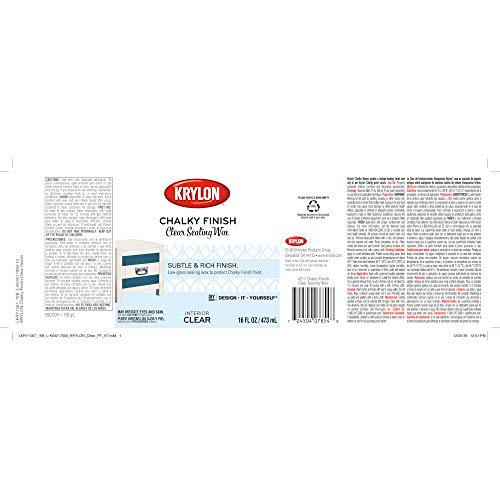 Krylon K04217000-13 Chalky Finish Half-Quart, 16 Fl Oz (Pack of 1), Clear