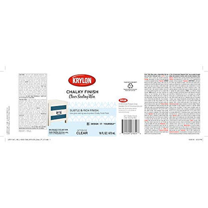 Krylon K04217000-13 Chalky Finish Half-Quart, 16 Fl Oz (Pack of 1), Clear