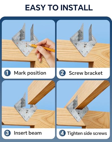 25 Pack Hurricane Ties for Rafters, 16 Gauge Hot Dip Galvanized Hurricane Straps, Joist Hangers Fit 2x4 2x6, Rafter Tie Brackets for Roof Trusses, Hurricane Clips for Roofing Wood Timber Connectors - style: 16Gauge