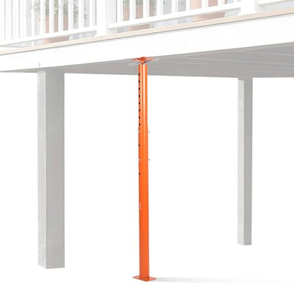 Adjustable House Floor Jack Post, 2 Pack – Heavy Duty Steel for Basement Support – 18,000 lbs Max Load – Leveling & Lifting Joist Beams for Home, Construction & Crawl Space – Orange Red, - size: 53 - 93 in