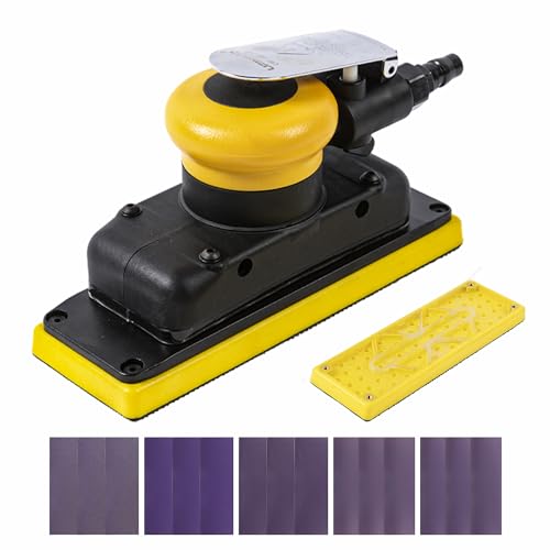 3 x 8 in Jitterbug Air Orbital Sander, 70 mm x 198 mm 1/8 in Orbit, 10,000 Max OPM Non-Vacuum with Extra Hook-Loop Pad and 15pcs (80/120/180/320/400) sandpapers - style: 3 x 8in Non-Vacumm