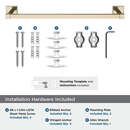 Amerock Appoint 18" Golden Champagne Towel Bar