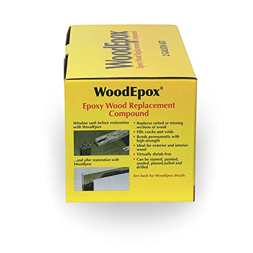 Abatron WoodEpox Kit - 2 Gallon - 2-Part Structural Epoxy Adhesive and Wood Hardener - Wood Filler Putty - size: 256 fluid ounce