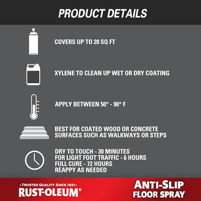 Rust-Oleum Clear Anti-Slip Floor Spray - size: 15 Fl Oz (Pack of 1)