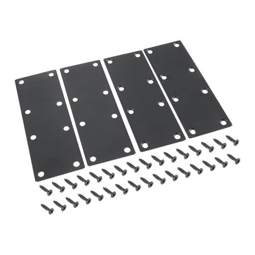 dophee 4PCS Black Stainless Steel Flat Mending Plates, 1.97"x5.51" - size: 140mm/5.51"