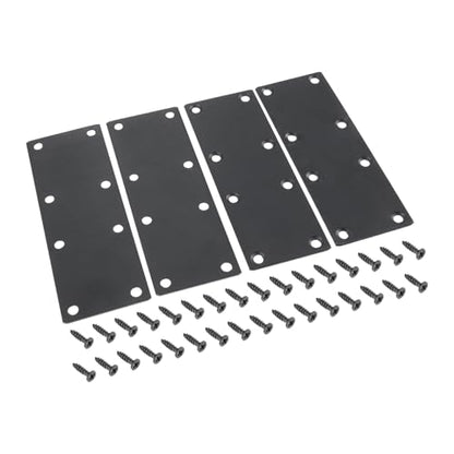 dophee 4PCS Black Stainless Steel Flat Mending Plates, 1.97"x5.51" - size: 140mm/5.51"