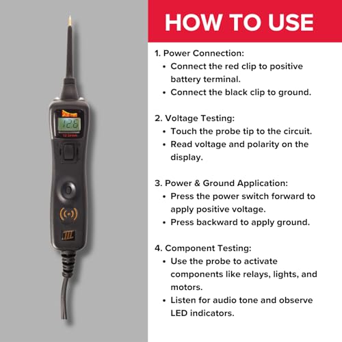 Power Probe 3 Circuit Tester Kit with Case & Accessories (PP319FTCBLK) - color: Black - Limited Edition
