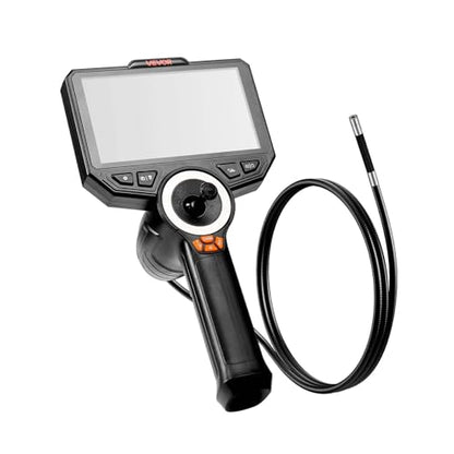 VEVOR 4-Way Articulating Borescope with Light, True 1080P HD Industrial Endoscope Inspection Camera with Articulated Probe, Flexible Snake Scope Cam for Wall Automotive Engine Inspect-4.9FT - size: 0.32-inch Probe