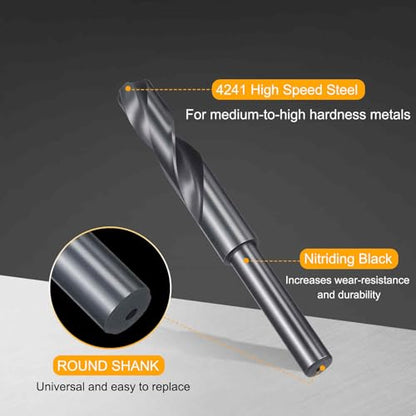 HARFINGTON 17mm Drill Bit 1/2" Reduced Shank Round 4241 HSS 118° - size: 17mm, style: 1/2" Shank