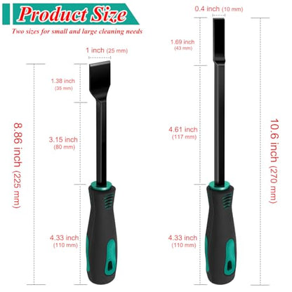 Gasket Scraper Tool, High Hardness Chrome Vanadium Steel with Non-slip Rubber Handle, 1" & 2/5" Blades,Gasket Scraper for Removing Gaskets,Rust,Paint,Varnish,Scraper Set for Metal Surface Prep - 2 PCS - size: 1" & 2/5"