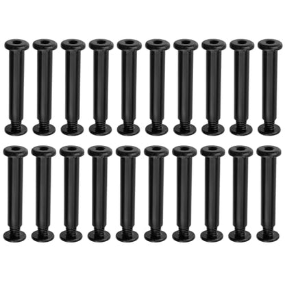 20 Sets M6 x 40mm Black Binding Post Screws,Hex Drive Rivet Socket - size: M6 x 40mm