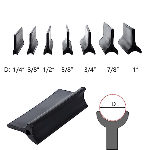 14 pcs Rubber Polishing Pad Flexible Contours Convex Concave Sanding Block, Sandpaper Holder Woodworking Tools Double Ended Contour Grinding Block for Lathe Wood Carving & Crafts (Black Rubber)