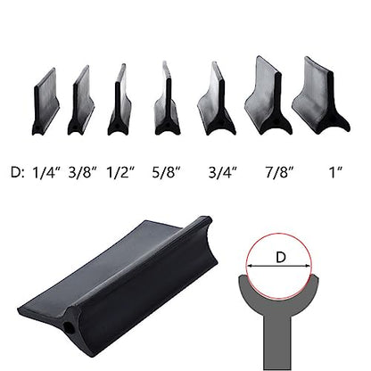 14 pcs Rubber Polishing Pad Flexible Contours Convex Concave Sanding Block, Sandpaper Holder Woodworking Tools Double Ended Contour Grinding Block for Lathe Wood Carving & Crafts (Black Rubber)