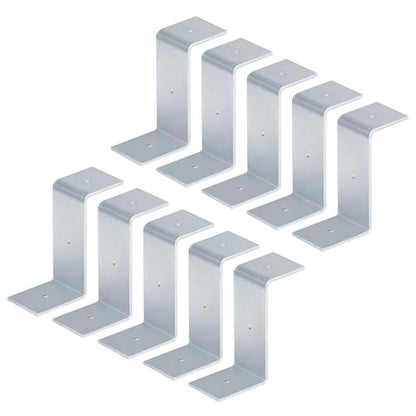 GBGS 10 Pack 3-1/2" High Z Clip Brackets,12 Gauge