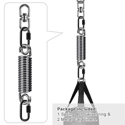 SELEWARE Boxing Punching Bag Hanger, Heavy Bag Bracket - color: Heavy Bag Spring with Close Swivel