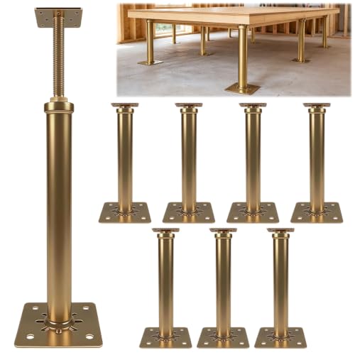 8 PCS House Floor Jacks for Leveling, 11.6" to 16" Adjustable Height - size: 11.6" to 16"