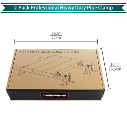 2-Pack 24 Inch Pipe Style Bar Clamps for Woodworking Gluing