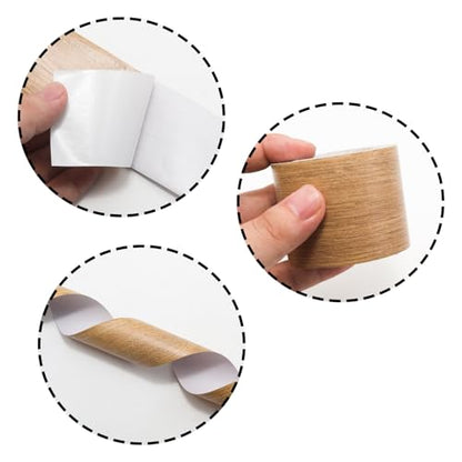 Lilaly 2 inches x 32 feet Wood Grain Repair Tape,Wood Grain Tape,Widely Used for Tables, Doors, Floor and DIY(Yellow Teak) - color: Yellow Teak