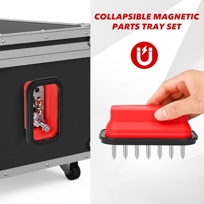 17" Rolling Magnetic Sweeper with Wheels,10LB, 3Pcs Magnet Sweeper Set - size: 17-inch（10LBS)