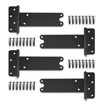8 inch Gate Hinges,300Lbs Capacity, Matte Black,4 Pcs Heavy Duty Door Hinge - size: 8“-4 pcs-U-Matte Black