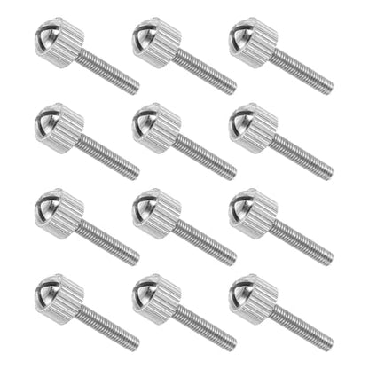 MECCANIXITY 12 Pcs M3x16mm PC Computer Case Thumbscrews, Carbon Steel Nickel Plated Knurled Thumb Screws Bolts Fasteners for Computer Cover, Motherboard, Fan, Power Supply, Silver - color: Silver, size: M3x16mm