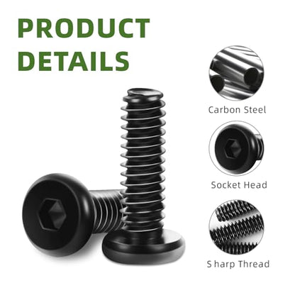 1/4-20 (30 Sets) Furniture Bolts and Nuts Assortment Kit, 3/4" Furniture Screws and 19/32" Threaded Insert Nuts with Allen Wrenches, Screw-in Nuts for Wood Furniture Assembly Connector - size: M6 x 20mm