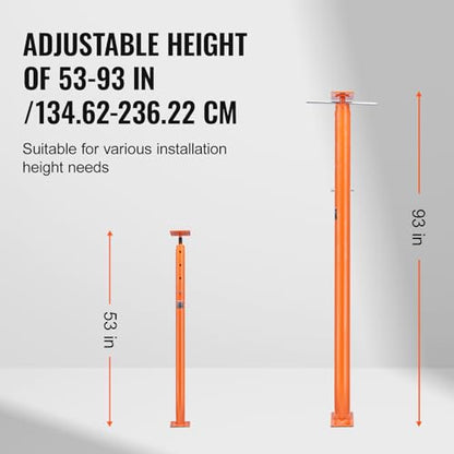 VEVOR House Floor Jack, 53"-93" Height Range 18000 lbs Max Load Capacity - size: 53"-93"